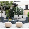 ARTPLAN Indoor/Outdoor All Weather Chair Cushions Set Deep Seat Back Pillows Outdoor Cushions for Patio Furniture - 2 of 4