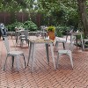 Flash Furniture Declan Commercial Grade Indoor/Outdoor Dining Table, 23.75" Square All Weather Poly Resin Top with Steel Base - 2 of 4