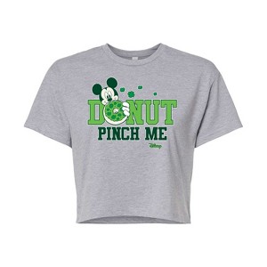 Women's - Disney - Donut Pinch Me Cropped Graphic T-Shirt - 1 of 4