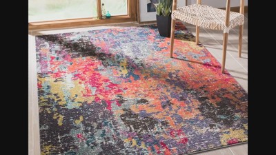 Reversible Blue Synthetic 4' x 6' Rectangular Runner