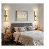 KAISITE LED Dimmable Crystal Wall Sconce Black Flush Mount Wall Lamp - 3 of 4