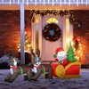 HOMCOM 7ft Christmas Inflatable Santa Claus with Sleigh and Reindeer, Outdoor Blow-Up Yard Decoration with LED Lights Display - 2 of 4