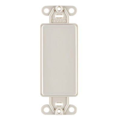 Leviton 80414-00T Light Almond 1 gang Nylon Blank Wall Plate 1 pk