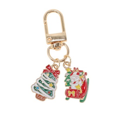 Unique Bargains Christmas Keychain Lobster Clasp Keychain Zinc Alloy 2.24" 1 Pc