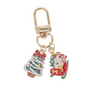 Unique Bargains Christmas Keychain Lobster Clasp Keychain Zinc Alloy 2.24" 1 Pc - 1 of 3