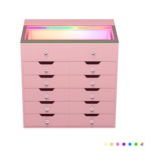 Vanitii Ivy 11 Drawer Dresser with RGB Lights Strip - 1 of 4
