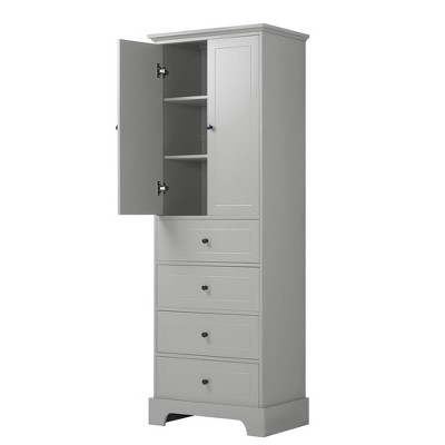 NicBex 68.1Inch Tall Bathroom Storage Cabinet,Modern Storage Cabinet with 2 Doors and 4 Drawers