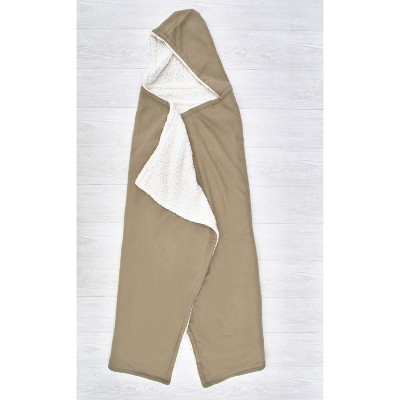 sherpa lined wearable blanket