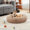 Wooakway 19"/25"/31"/37" Pet Bed for Indoor Dog Cat Donut Cuddler Soft Dog Beds with Anti-Slip Bottom Round Calming Fluffy Plush Faux Fur Cushion Bed - 4 of 4