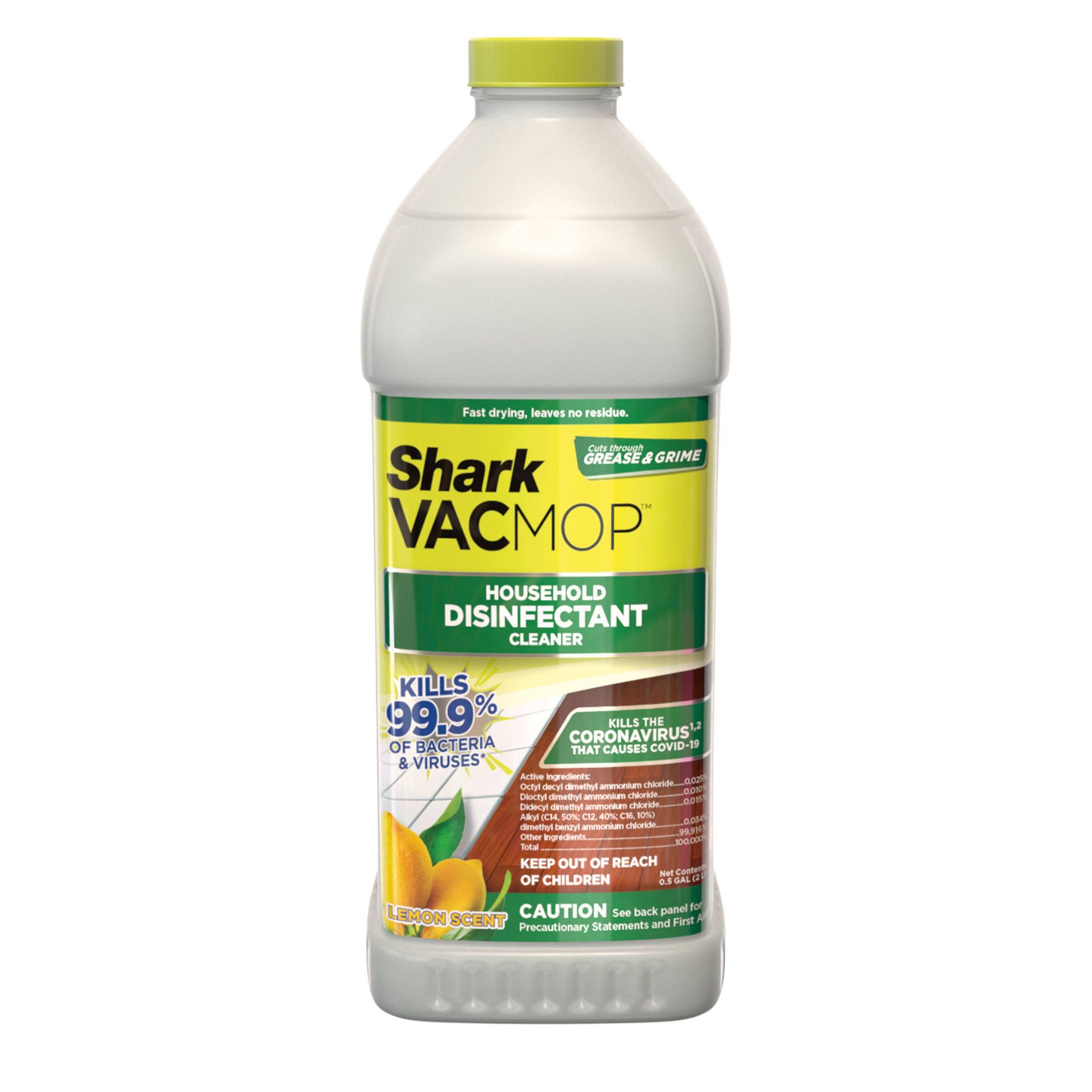 Shark VACMOP Multi-Surface Disinfectant Cleaner Refill 2L Bottle Lemon Scent - VCD60