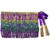 The Mardi Gras Krewe Mardi Gras Sequin Skirt, Purple Green & Gold Wrap Skirt - 2 of 4