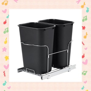 Garvee 1×30 QT Garbage Waste Recycling Bin - Pull-Out Trash Can with Full Extension Slides, Space-Saving Design - 1 of 4