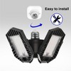 YANSUN 4-Leaf Garage Light, 6000K Cool White, Black Finish - 2 of 4