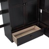 NicBex Full Size Bunk Bed with Desk Loft Bed Bed Frame with Shelves, Wardrobe, Storage Stair and Full Length Guardrails, No Box Spring Required - 4 of 4