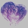 Men's Avatar: The Way of Water Neytiri and Jake Sully Watercolor Heart T-Shirt - 2 of 4
