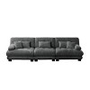 Modern Sectional Sofa, 3-Seater Sofa Modular Deep Seat Sofa Couch, Cloud Sofa with Cushions and Pillows, Sofa for Living Room-Cuddlewood - 4 of 4