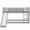 NicBex Twin over Twin Bunk Bed with Guardrail and Slide,Solid Pine Wood Bed with Ladder,Modern Bunk Beds,Noise Reduced Bunk Beds for Bedroom - 4 of 4