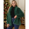 Seta T Women's Faux Fur Coat Long Sleeve Pockets Lapel Shaggy Warm Winter Overcoat Fluffy Jackets - 2 of 4