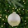 Northlight 3.5" Brushed White and Gold Glass Ball Christmas Ornament - image 2 of 4