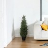 DR.Planzen Faux Cypress Topiary Trees for Outdoors, Fake Cypress Trees for Home Decor Office Living Room Porch Patio Perfect Housewarming Gift - 4 of 4