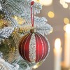 NAYSAYE Party Decoration and Accessories Set of 6 Glass Christmas Ball Ornament for Holiday Celebration, Red, 3.9"*3.9"*0.09" - 2 of 4
