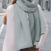 Anna-Kaci Women's Color Block Scarf with Soft Cozy Fabric Modern Neutral Tones and Textured Design - 4 of 4