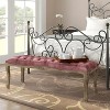 NicBex Modern 46.5" Bedroom Bench Velvet Accent Stools with Button Tufted and Curved Legs for Bedroom and Entryway - 4 of 4