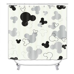 Mouse Head Pattern Shower Curtains for Bathroom Waterproof Fabric Bath Curtain Durable Soft Stylish Bathroom Decor 72x72 Inch - 1 of 1