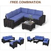 6-Piece PE Rattan Patio Set - Sectional sofa, coffee table & cushions for backyard, balcony or poolside seating. Durable construction. - 2 of 4