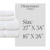 Home Weavers Elegance Essentials 550GSM 100% Cotton Zero Twist Super Absorbent Bath Towel Set - 2 of 4
