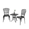 3 Piece Rustproof Cast Aluminum Patio Furniture Set with 2 Chairs and Table for Garden, Balcony and Patio Seating Sets Outdoor Use-The Pop Home - 2 of 4