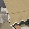 Vynxaria Manual Retractable Awning - 118" Freestanding Patio Sun Shade with Adjustable Support Poles - Beige - 2 of 4