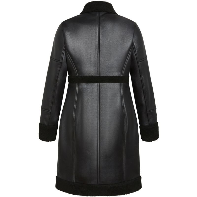 Women's Plus Size Hayden Coat - black | CITY CHIC, 5 of 7