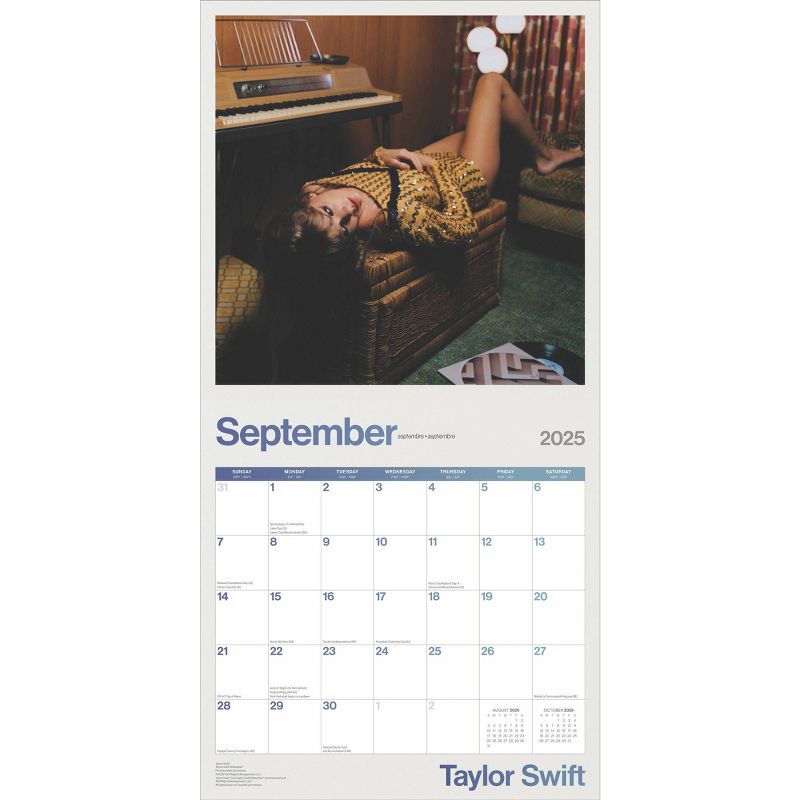 Plato July 2024 - December 2025 Desk Pad Calendar 12&#34;x12&#34; Taylor Swift, 4 of 7