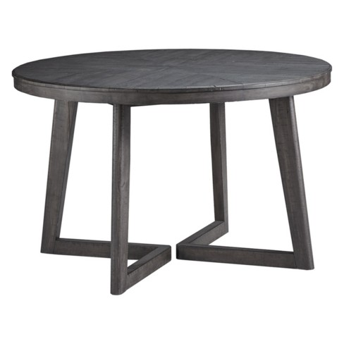 Besteneer Round Dining Room Table Dark Gray Signature Design By Ashley