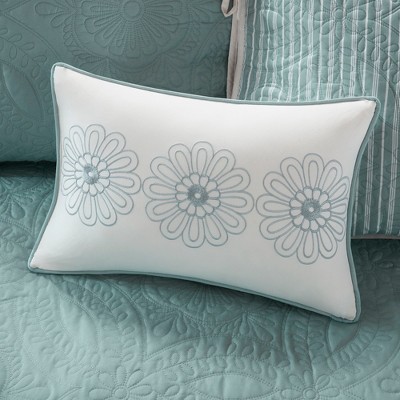 Turquoise Microfiber Reversible Daybed Quilt Set