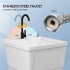 winado Plastic Utility Sink Freestanding With Storage Shelf in White - 3 of 4