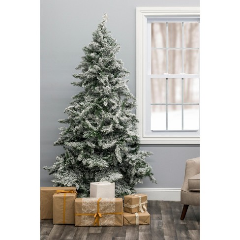 Perfect Holiday Alpine Spruce Snow Flocked Christmas Tree - image 1 of 3