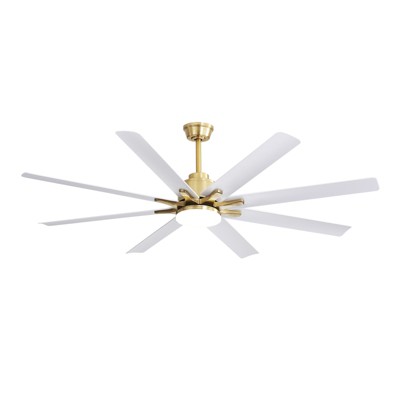 DOMETOUR 66 Inch Modern Ceiling Fan With Dimmable Led Light 8 ABS Blades Remote Control Reversible DC Motor For Home Office