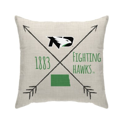 NCAA North Dakota Fighting Hawks Cross Arrow Decorative Throw Pillow