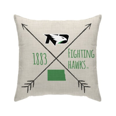 NCAA North Dakota Fighting Hawks Cross Arrow Decorative Throw Pillow