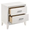 Gulches 1-2 Drawer Nightstand with Open Shelf, USB Charging Port & Safety Stop, Modern Bedroom Storage - 3 of 4