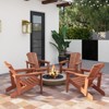 Tangkula 4PCS Solid Wood Garden Chair w/ High Backrest Wide Armrests & Contoured Seat - 2 of 4
