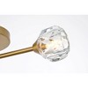 Elegant Lighting Zayne 3 - Light Flush Mount in  Gold - 3 of 4