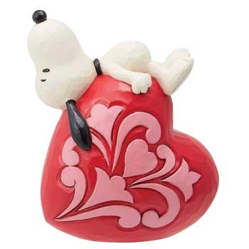 Jim Shore 5.0 Inch Lovely Dreams Snoopy Heart Valentine's Day Animal Figurines