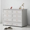 Queen Size Murphy Bed with Storage Drawers, Convertible Cabinet Bed with Faux Drawer Front and Accents,Foldable Wall Bed Frame - 3 of 4