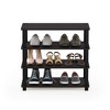Furinno 3-Tier\4-Tier Shoe Rack Multifunction Tower Shelf Storage Organizer Stand for Bathroom&Living Room&Entryway,Espresso/Black - 2 of 4