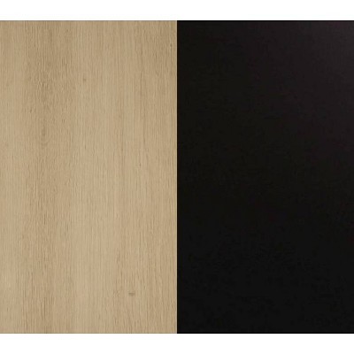 Mason 31'' Black and Oak Sideboard with Glass Doors