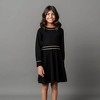 Hope & Henry Girls'  Long Sleeve Ruffle Collar Sweater Dress, Toddler - 3 of 4