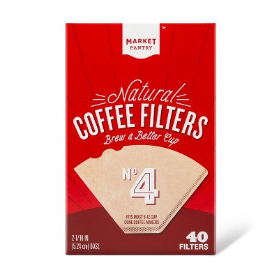 Natural Cone #4 Coffee Filters - 40ct - Market Pantry&#8482;